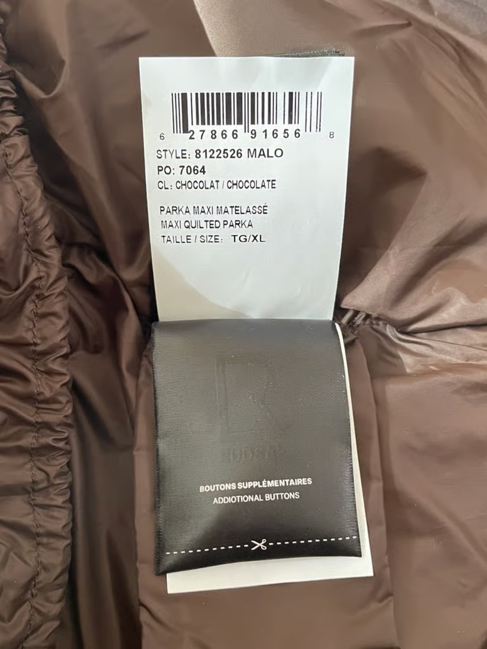 NWT RUDSAK Malo Limited Edition Puffer Jacket in Dark Brown - Picture 6 of 7